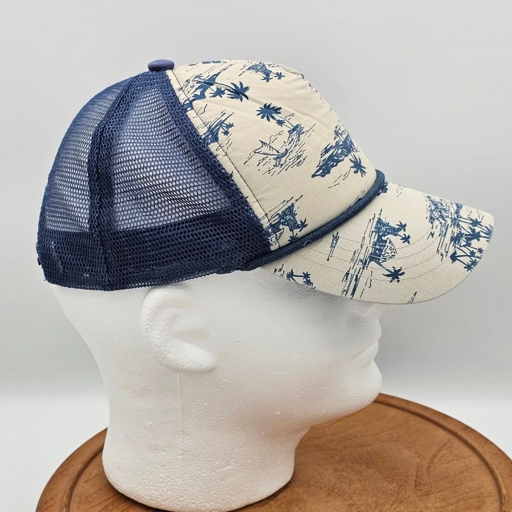 Dozer Kids‎ Youth Trucker Hat Navy Tropical Palm Tree Rope Snapback 54cm